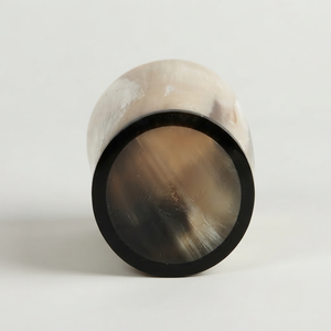 Verre à bière court en corne de buffle, fait main, écologique, étanche, de haute qualité, avec logo gravé, objet d'art et de collection, artisanat - Product Image 2