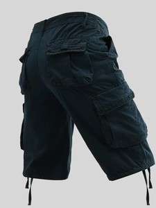 Vente en gros de shorts cargo vintage en denim pour hommes avec taille réglable, confortables et durables pour une tenue décontractée, sports de plein air, fourniture OEM - Product Image 4