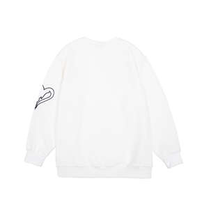 Hombres Toalla bordada calle suelta casual cuello redondo francés Terry polar pulóver sudaderas - Product Image 3