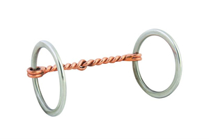 Mors à rênes torsadées en fil de fer de qualité supérieure, en acier inoxydable poli, embout lisse pour l'équitation - Product Image 3