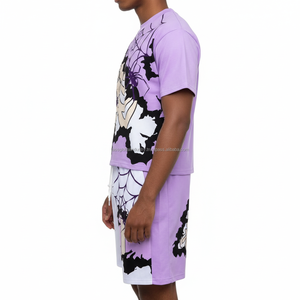 Conjunto Deportivo para Hombre, Camiseta y Pantalones Jogger, Algodón de Alta Calidad, Ecológico, Ligero, Estampado Personalizado con Dibujos Animados - Product Image 5