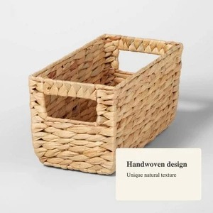 Caja Rectangular Tejida de Jacinto de Agua, Caja de Almacenamiento Hecha a Mano, Ecológica, Decoración Natural para el Hogar, Venta al por Mayor desde Vietnam - Product Image 3