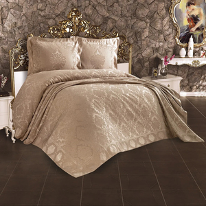 Venus doppio classico copriletto in ciniglia 240x260 (Beige)