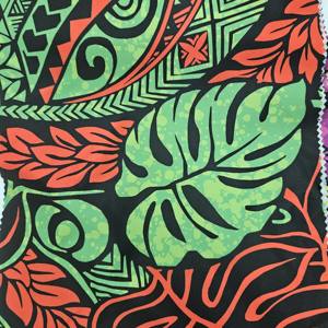 Nuevo diseño impreso polinesio brillante y hermoso en tela de poliéster de 58 pulgadas de ancho en 5 colorways listo para enviar - Product Image 5