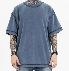 Camiseta de Algodón Extra Grande, Estilo Urbano, Peso Pesado, Informal, Transpirable, Premium, Corte Holgado y Cómodo para Hombre - Product Image 5