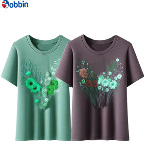 Camisetas Nuevas de Primavera Otoño 2025 para Mujer, Camisetas Holgadas Estampadas de Manga Corta, Camiseta Oversize con Cuello Redondo, Estilo Casual para Mujer - Product Image 5