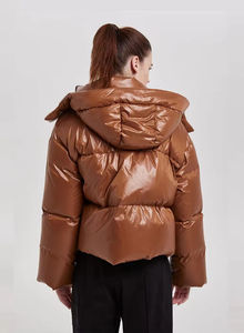 Winter New Arrival Down Crop <b>Women</b> Puffer Jacket New Design <b>Women</b> Fashion High Quality <b>Coat</b> Custom Bubble Jacket - Product Image 2