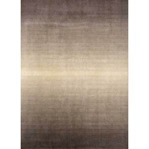 Handmade Large Area Wool Rugs <b>Jean</b> Beige & Brown 9x12 Rectangle Striped & Solid Color for Home & Car Model Hwl-69 - Product Image 1