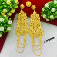Anting-anting tusuk lapis emas 14K bentuk bunga desain lucu bahan kuningan untuk wanita, micro insert, pengiriman cepat di India dengan harga terbaik