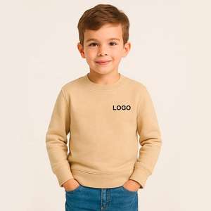 Sudadera Lisa para niños, jersey de lana de algodón unisex para deportes escolares y ropa informal, servicio OEM ODM - Product Image 4
