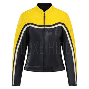 แจ็กเก็ตหนังสำหรับแข่งมอเตอร์ไซต์ขี่จักรยานเสื้อแจ็คเก็ตหนังดีไซน์ออกแบบได้ตามที่ต้องการแบบมืออาชีพ - Product Image 1