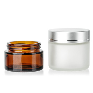 Elegante Tarro de Vidrio para Crema Facial y Bálsamo Limpiador <span class=keywords><strong>Desmaquillante</strong></span> con Tapa Dorada Rosa de 5g 10g 15g 30g - Product Image 1