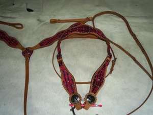 Juego de bridas occidentales de alta calidad, las últimas tachuelas de caballo de cuero con cabeza, riendas de cuello de pecho, juego de bridas de caballo duradero - Product Image 4