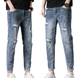 Pantalons fuselés pour hommes Shorts en jeans Vente en gros Nouveaux pantalons en denim en coton à la mode Jeans de créateur de haute qualité pour hommes - Product Image 6