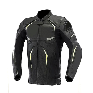 Men's CE-Certified Racing Motorbike Jacket Winter Genuine Leather Armours Protection Custom Black Motorcycle Jacket for Track - Product Image 3