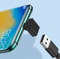 Adaptador OTG USB C a USB 3.0 de 90 Grados |   Amplia compatibilidad con teléfonos, tabletas y portátiles |   Conectar Teclado, Ratón y Memoria USB