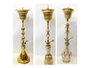 Juego de Jarrones Altos de Vidrio y Latón de Lujo Farida, Enfriadores de Hielo Únicos para Negocios, Venta Caliente, Cachimbas Lacadas al por Mayor - Product Image 3