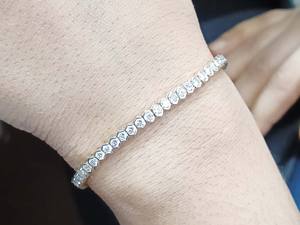 Bracelet Tennis Bracelet en argent sterling 925 avec pierres précieuses Cadeau d'anniversaire pour elle - Product Image 3