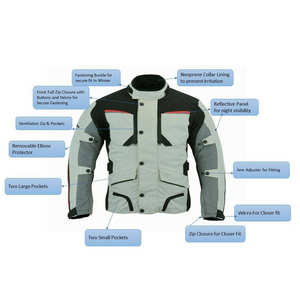 Nueva chaqueta impermeable textil Cordura para motocicleta personalizada con logotipo personalizado - Product Image 3
