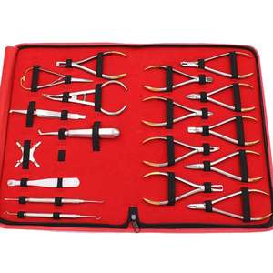 Juego de 18 piezas de alta calidad de alicates de formación de alambre de ortodoncia de acero inoxidable, gran oferta, Kit de instrumentos quirúrgicos dentales compuestos - Product Image 1