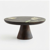 Nouvelle arrivée, table sur pied en bois d'acacia de haute qualité avec motif tulipe, décoration minimaliste écologique
