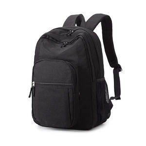 Mochila escolar impermeable básica negra de tamaño mediano 12,2 \ "L x 5,3 \" D x 16,5 \ "H Cierre de cremallera de moda para uso diario de estudiantes - Product Image 2