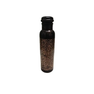 Botella de cobre de Metal impresa en negro ecológica más vendida, botella de agua de cobre de lujo hecha a mano al por mayor para comprador a granel - Product Image 1