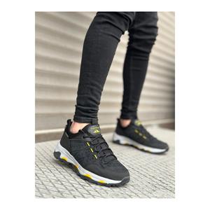 Chaussures de randonnée pour hommes BA0320, semelle thermique épaisse, noir et vert - Product Image 2