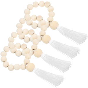 Soporte de anillo de servilleta de madera para decoración de mesa para bodas y fiestas Anillo de servilleta con cuentas de comedor amigable - Product Image 1