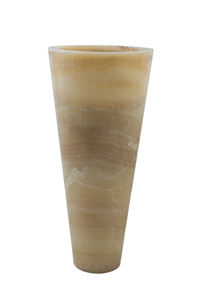 Lavabos Modernos Ovalados de Ónix con Semi-Pedestal para Baño y Cocina, con Acabado Pulido y Montaje de Grifo de un Solo Orificio - Product Image 5