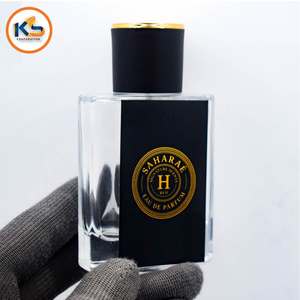 Étiquettes de flacons de parfum haut de gamme en feuille d'or gaufrée |   Autocollants personnalisés pour emballages de soins de la peau, imperméables, finition mate UV, luxe - Product Image 2