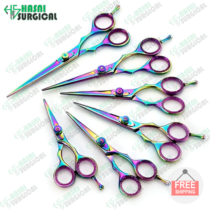Tijeras de corte de pelo de peluquero de lujo de acero inoxidable alemán con reposapiés fijo y tornillo de lujo CE ISO aprobado - Product Image 2