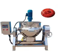 Marmite de cuisson en acier inoxydable à double enveloppe (gaz/vapeur/électrique) avec agitateur pour la fabrication de confitures et la concentration de sirops