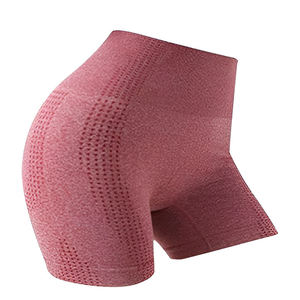 Pantalones cortos de yoga sin costuras de cintura alta hechos a medida, mallas deportivas de entrenamiento con cintura elástica y patrón de impresión, tarifas atractivas - Product Image 4