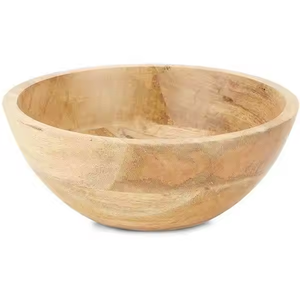 Wooden Salad <b>Bowl</b> <b>Set</b> Food Safe & Sustainable Decorative <b>Bowl</b> Wood <b>Bowl</b> for Fruits & Salads by crescent crafts - Product Image 2
