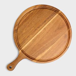 จานเสิร์ฟสเต็กและชีสเค้กมีด้ามจับถาดไม้บอร์ดชีสอะคาเซีย - Product Image 1