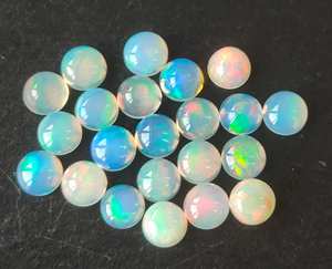 โอปอลเอธิโอเปียนธรรมชาติ multifire 2มม.-10มม. รอบ Cabochon แบนหลังหลวมโอปอลเอธิโอเปียอัญมณีคุณภาพสูงสำหรับการทำเครื่องประดับ - Product Image 1