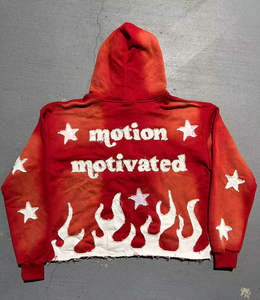 Sudadera con capucha extragrande hecha a medida para hombre con efecto Sun-Fade y diseño bordado de angustia - Product Image 5