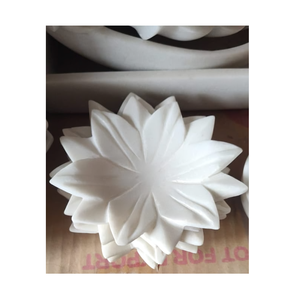 Cuenco de mármol hecho a mano elegante plato de piedra natural para servir ensalada de frutas centro de mesa decorativo elegante decoración moderna para el hogar - Product Image 4