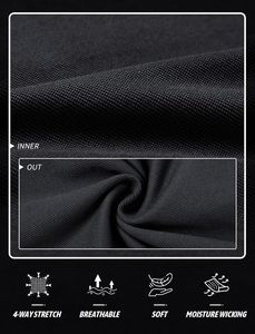 Short de sport actif pour hommes avec doublure respirante 2-en-1, logo personnalisé, poches à motif solide-Short de musculation Fitness vente en gros - Product Image 4