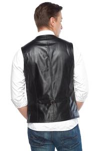 Chaleco de cuero para hombre de alta calidad con diseño personalizado 2025, ropa exterior transpirable para invierno a precio mayorista - Product Image 3