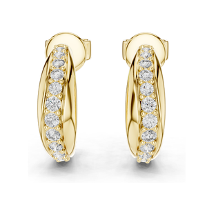 Pendientes de Aro con Diamantes de Laboratorio de 0.38 CT, Corte Brillante Redondo, Oro de 18KT, 14KT, 10KT y Plata 925, Oro Rosa, Amarillo y Blanco - Product Image 1