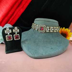 Conjunto de Gargantilla de circón victoriano con piedra moissanita ligera y cómoda, perfecta para eventos, bodas o noches festivas - Product Image 3