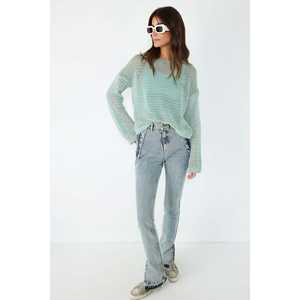 Suéter de punto con textura de malla y corte relajado - Product Image 3