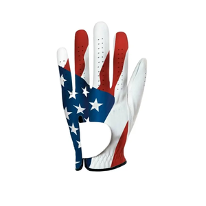 OEM Flamingo Print Sheepskin Guantes de golf Mujeres Hombres Niños Gran calidad Poliéster Guantes deportivos Cierre ajustable Logotipo personalizado - Product Image 4
