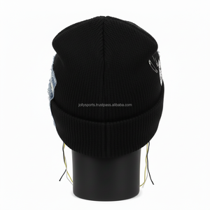 <b>Men</b> Premium Knit Beanie <b>Cap</b> Soft Acrylic Cotton Blend 220 GSM Warm <b>Winter</b> Hat Custom Embroidery Applique Stud Logo Beanie <b>Cap</b> - Product Image 4