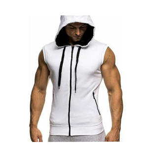 <b>Men's</b> <b>Sleeveless</b> <b>Hoodie</b> Fitness Vest 100% Cotton Outdoor Activities Running Gym Training <b>Sleeveless</b> Pullover Hoodies - Product Image 6
