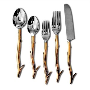 Ensemble de 5 couverts en acier inoxydable Idéal pour la cuisine Cadeaux de table Usage domestique Couverts plaqués couleur argent Poignée faite à la main Nouveaux tarifs - Product Image 2