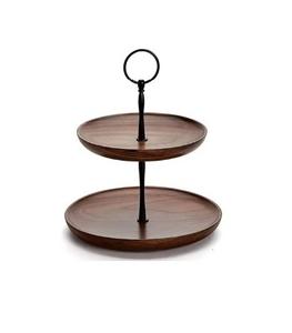 Custom 2 Tier <b>Cupcake</b> Tower <b>Stand</b> Wood Cake <b>Stand</b> With Tiered Tray Decor Flower Shape Display <b>Stand</b> - Product Image 4