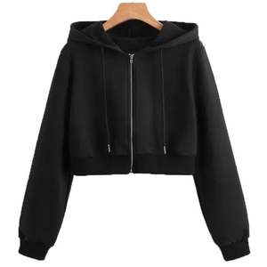 Ensemble de survêtement personnalisé pour femme, idéal pour la gym, le fitness, les activités sportives en extérieur, avec sweat à capuche, haut court et pantalon, en polaire pour l'hiver, écologique - Product Image 1